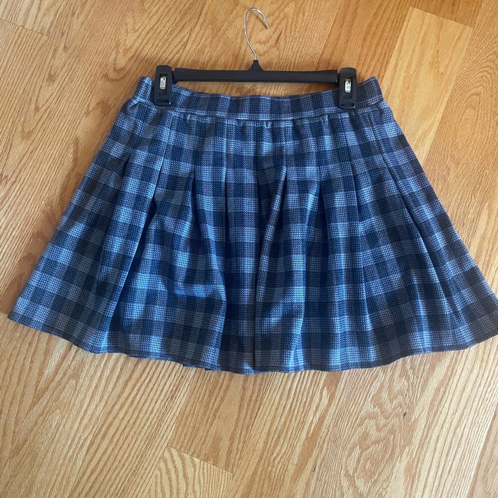 Elodie Womens Blue Plaid Mini Skirt Academia-Core Size Large